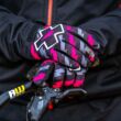 MTB hosszú ujjas kesztyű fekete-pink