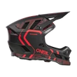 ONeal Blade Polyacrylite Strike kerékpáros fullface sisak fekete-piros