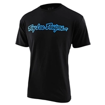 Troy Lee Designs Signature póló fekete-kék - RideShop.hu