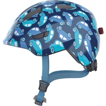 ABUS kerékpáros gyerek sisak Smiley 3.0 LED, In-Mold, blue car, S (45-50 cm)
