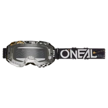 Oneal B10 Attack szemüveg fekete-fehér víztiszta lencsés - RideShop.hu