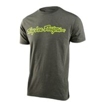 Troy Lee Designs Signature póló oliva zöld - RideShop.hu