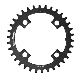 Sunrace CRMS Narrow Wide 4 furatos szimmetrikus lánctányér [fekete, 38] - RideShop.hu