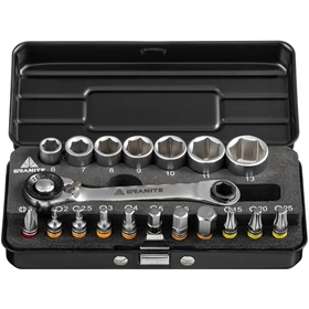 Granite Hex bits &amp; Socket Ratchel tool box nyomatékkulcs készlet - RideShop.hu