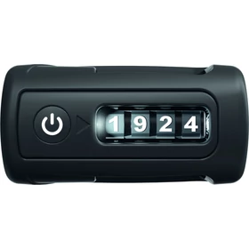 ABUS hajtogatható lakat számzárral BORDO LED 6000C/90, SH tartóval, fekete