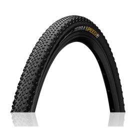 Continental gravel-cyclocross kerékpáros külső gumi 35-622 Terra Speed ProTection 28x1,35, hookless felni kompatibilis, tubeless ready, fekete/fekete, Skin hajtogathatós