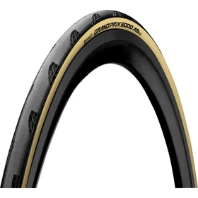 Continental országúti kerékpáros külső gumi 25-622 Grand Prix 5000 AllSeason TR 700x25C, hookless felni kompatibilis, tubeless ready, fekete/krém, hajtogathatós