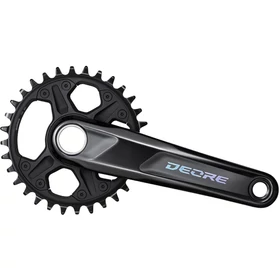 SHIMANO FRONT CHAINWHEEL, FC-M6100-1, DEORE, FOR REAR 12-SPEED, 2-PCS FC, 165MM, - RideShop.hu
