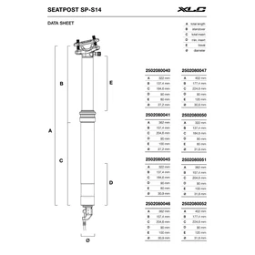 Nyeregcso rugós/dropper korm.vez.ICR 30,9/402/120 mm 50-125 kg SP-S14