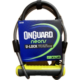 Lakat Onguard Neon U-lakat Sárga 115 x 230 x 11 mm 120 mm kábel 8154S