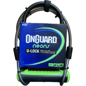 Lakat Onguard Neon U-lakat Zöld 115 x 230 x 11 mm 120 mm kábel 8154Z