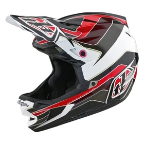 Troy Lee Designs D4 MIPS Block Polycrylite bukósisak fehér-piros