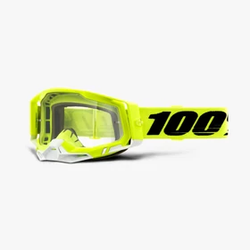 Ride 100% Racecraft 2 Fluo Yellow zárt szemüveg víztiszta lencsével - RideShop.hu