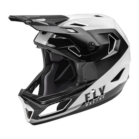 Fly Racing Rayce kerékpáros fullface sisak fekete-fehér - RideShop.hu