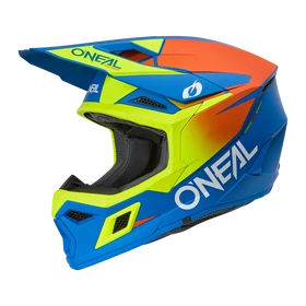 ONeal 3Series Solid motocross sisak kék-neon sárga - RideShop.hu