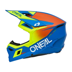ONeal 3Series Solid motocross sisak kék-neon sárga - RideShop.hu