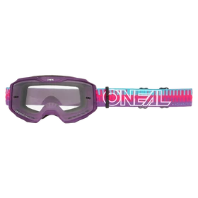 O'Neal B10 Striped zárt szemüveg pink víztiszta lencsével -RideShop.hu