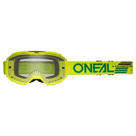 Oneal B10 Solid zárt szemüveg neon sárga víztiszta lencsés-RideShop.hu
