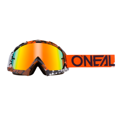 Oneal B10 Pixel zárt szemüveg tükrös lencsével fekete-narancs