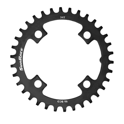 Sunrace CRMS Narrow Wide 4 furatos szimmetrikus lánctányér [fekete, 34] - RideShop.hu