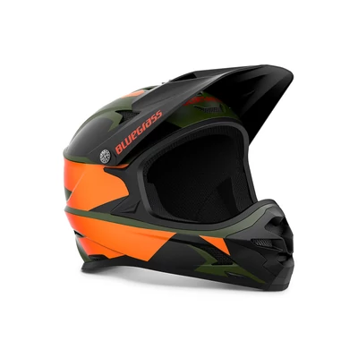 Bluegrass Intox fullface kerékpáros sisak [matt zöld-narancs, 56-58 cm (M)] - RideShop.hu