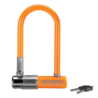 Kryptonite Kryptolok-2 Mini-7 kulcsos U-lakat [narancs] - RideShop.hu