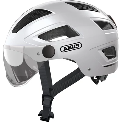 ABUS kerékpáros városi sisak Hyban 2.0 ACE, ABS, beépített átlátszó szemüveggel, polar white, M (52-58 cm) ABUS kerékpáros városi sisak Hyban 2.0 ACE, ABS, beépített átlátszó szemüveggel, polar white, M (52-58 cm)