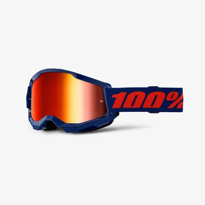 Ride 100% Strata 2 Navy zárt szemüveg tükrös lencsével - RideShop.hu