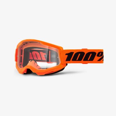 Ride 100% Strata 2 Neon Orange szemüveg víztiszta lencsével - RideShop.hu