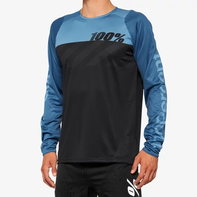 Ride 100% R-Core hosszú ujjas mez fekete-kék - RideShop.hu