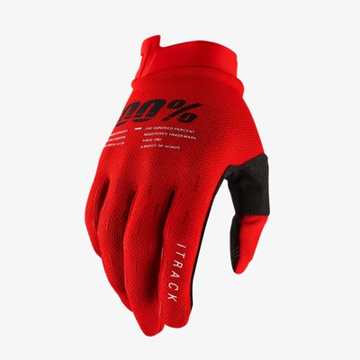 Ride 100% iTrack kesztyű piros - RideShop.hu