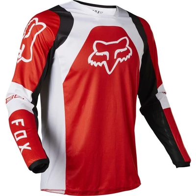 Fox 180 Lux hosszú ujjas mez fehér-piros - RideShop.hu