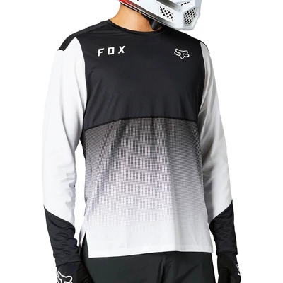 FOX Flexair hosszú ujjas mez fekete-fehér - RideShop.hu