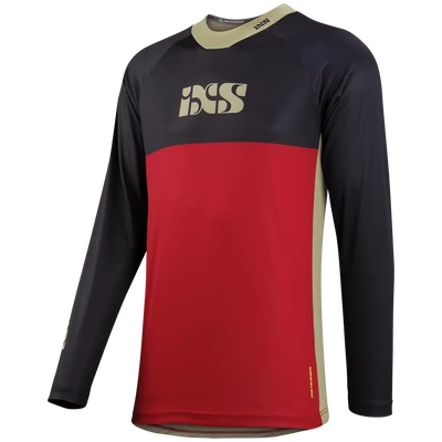 iXS Trigger X hosszú ujjú kerékpáros mez piros-fekete - RideShop.hu