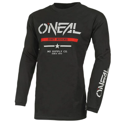 Oneal Element Squadron hosszú ujjas pamut mez fekete - RideShop.hu