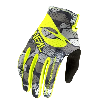 Oneal Matrix Camo V22 kesztyű szürke-neon sárga - RideShop.hu