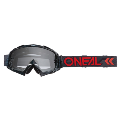 Oneal B10 Camo V22 fekete-piros zárt szemüveg víztiszta lencsével