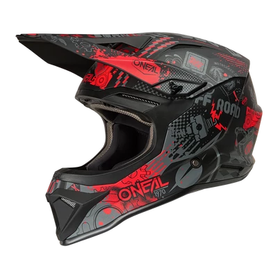 ONeal 1Series Vibrant motocross sisak fekete-piros - RideShop.hu