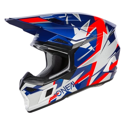 ONeal 3Series Ride motocross sisak kék-piros - RideShop.hu