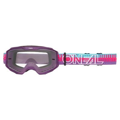 O'Neal B10 Striped zárt szemüveg pink víztiszta lencsével -RideShop.hu