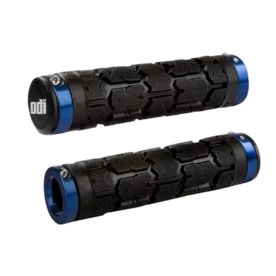 ODI Rogue kerékpáros markolat fekete - kék bilinccsel - RideShop.hu