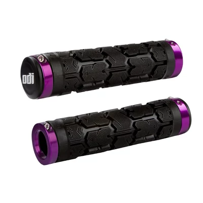 ODI Rogue kerékpáros markolat fekete - lila bilinccsel - RideShop.hu