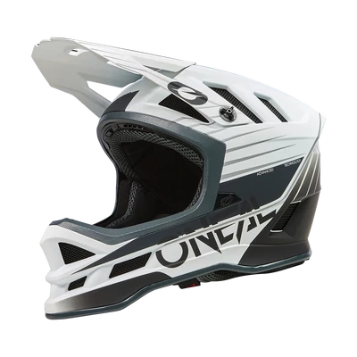 Oneal Blade Delta kerékpáros fullface sisak fehér-szürke - RideShop.hu