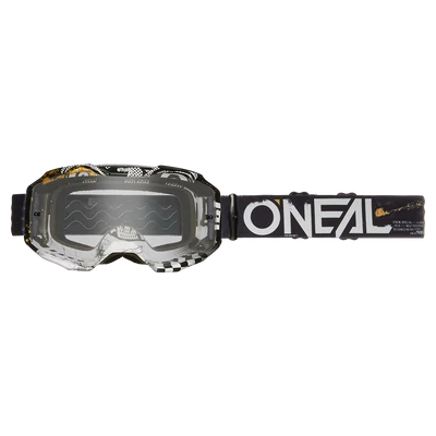 Oneal B10 Attack szemüveg fekete-fehér víztiszta lencsés - RideShop.hu