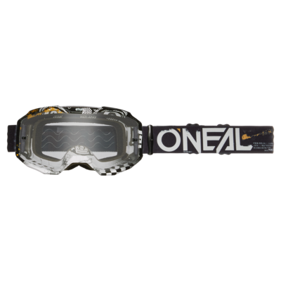 Oneal B10 Attack szemüveg fekete-fehér víztiszta lencsés - RideShop.hu