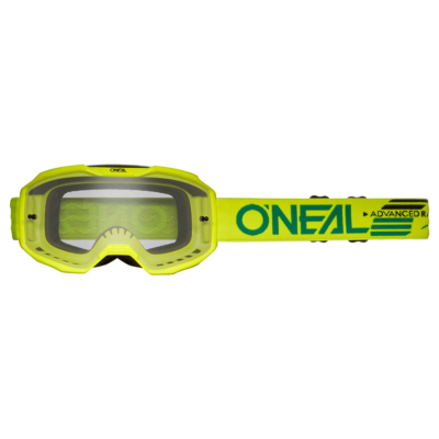 Oneal B10 Solid zárt szemüveg neon sárga víztiszta lencsés-RideShop.hu