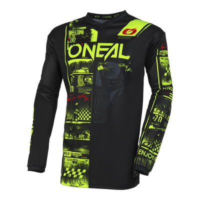 ONeal Element Attack V23 hosszú ujjú mez fekete-neon - RideShop.hu
