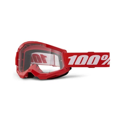 Ride 100% Strata 2 Red zárt szemüveg víztiszta lencsével - RideShop.hu