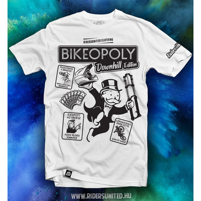 Riders United Bikeopoly Downhill Edition prémium póló - RideShop.hu